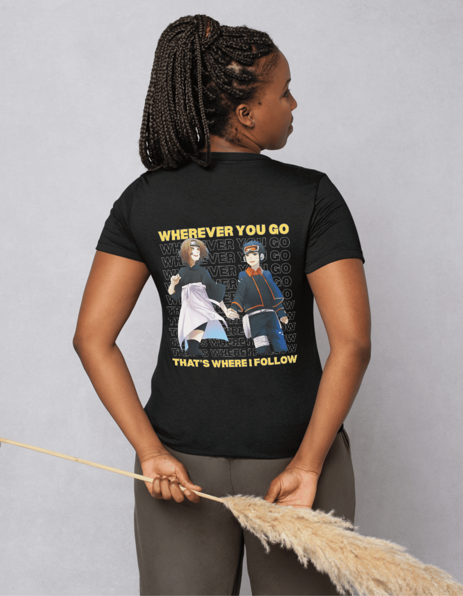 Obito x Rin Couple Goals | Black T-Shirt (Rin For Women)