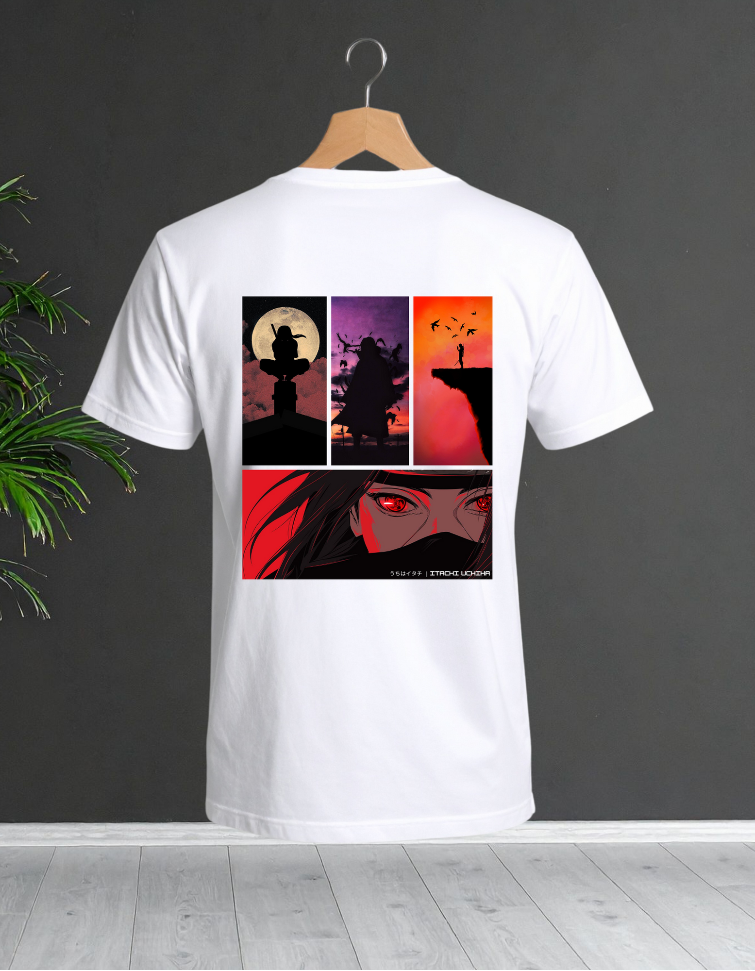 Itachi Uchiha | Black & White T-Shirt (Unisex)